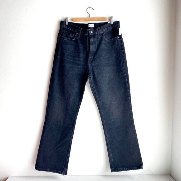 NWT Zara  Black Wash High Rise Reg Lenght Classic Jeans 12 - Picture 1 of 7